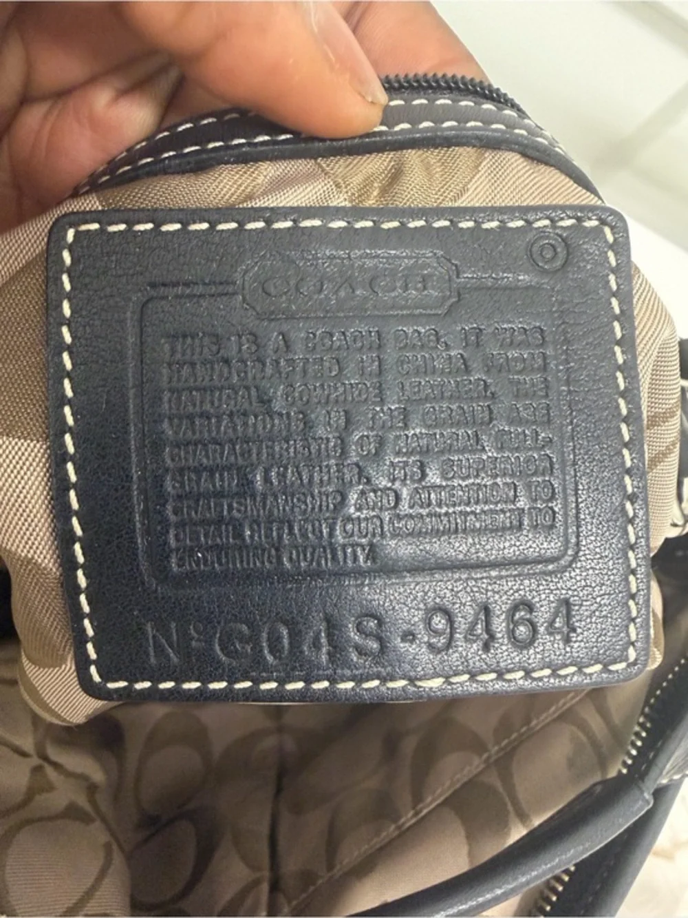 Vintage Coach SoHo Y2K 9464 Black Leather Shoulder Bag‎